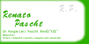 renato pascht business card